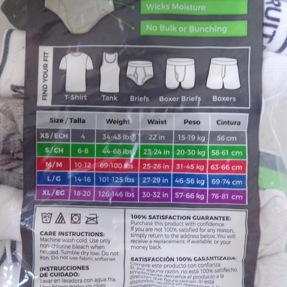 Fruit of The Loom Boys Briefs Pack of 5 SM K1212 - Picture 4 of 4